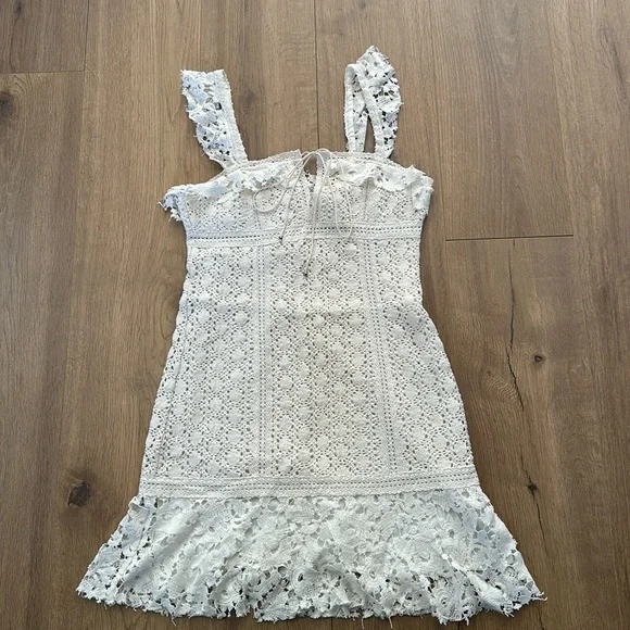 Free People | Dresses | Free People White Crochet Mini Dress | Poshmark